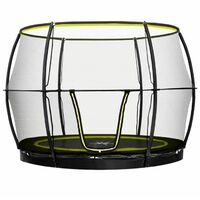 Rebo 8ft Inground Base Jump Trampoline with Halo ll Enclosure