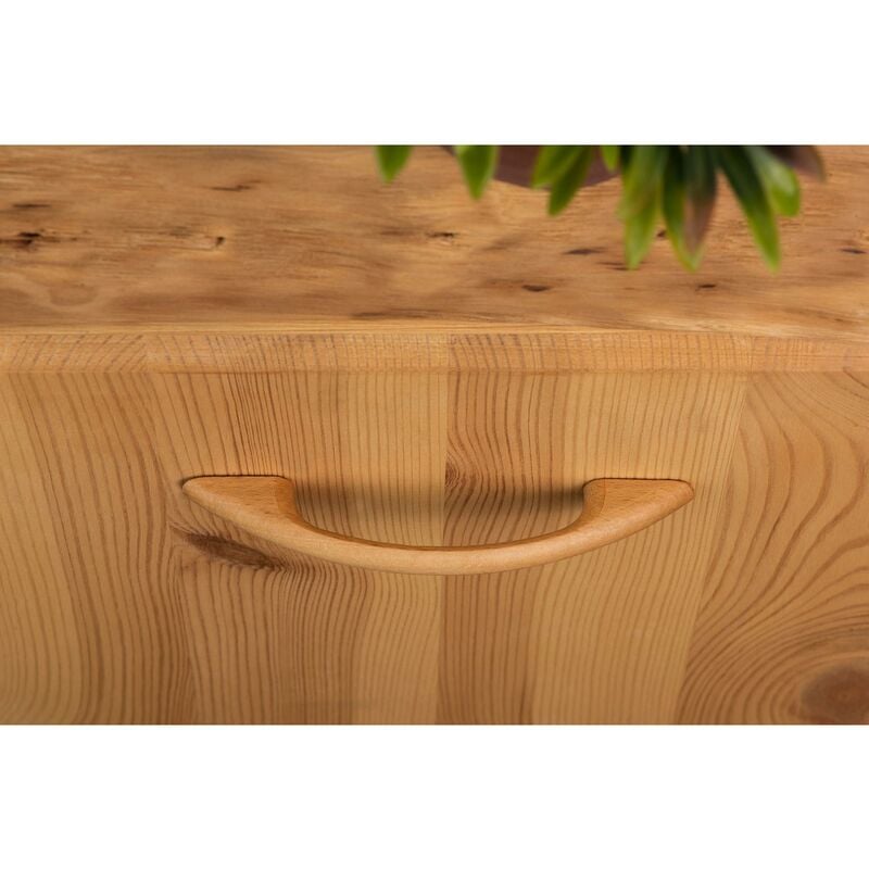 TIRADOR CONCHA MADERA HAYA LACA NATURAL PARA ARMARIO COCINA 96MM