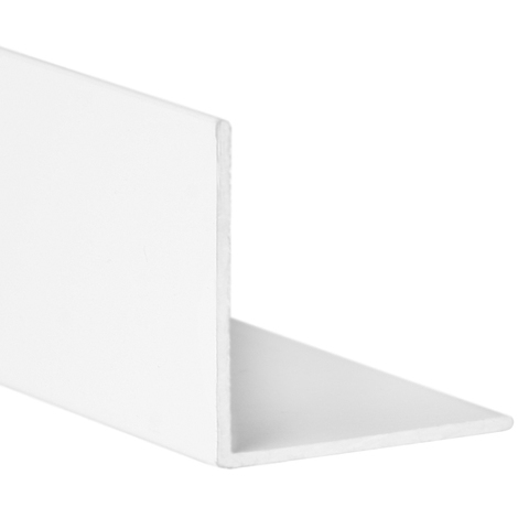 Perfil Angular  Fabricado en Aluminio  Acabado en Blanco   Medidas 25251000 mm  Longitud del Perfil 1 Metro  Espesor 1 mm  1 Unidad
