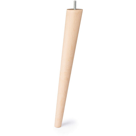 Pata de Madera para Muebles  Estilo Funcional  Fabricado en Haya  Acabado en Crudo    Medidas 8545400 mm  Altura: 40 cm  Fácil Instalación  1 Unidad