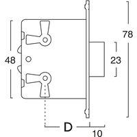 Cerradura de Embutir con Llave para Muebles y Armarios, Fabricado en Acero, Acabado en Latonado, Medidas 49*42*10 mm, Sistema de