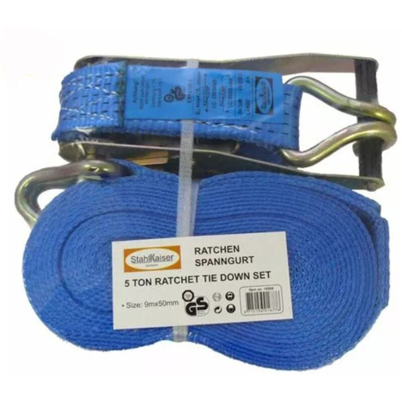 Cinghia A Cricchetto 5 Tonnellate - 10 Metri, Larghezza 50 Mm, Colore Rosso, Forza Di Trazione 5000 DaN, Per Fissaggio Merci Su Camion E Rimorchi