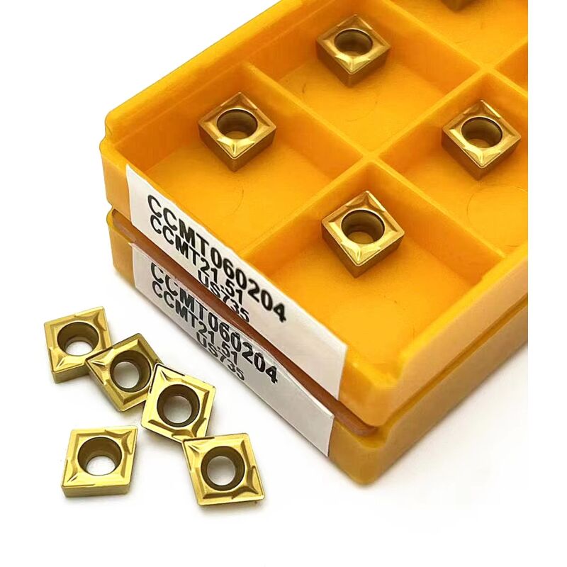10 Inserti Per Tornio Romboidali CCMT060204, Mitsubishi Materials, Giappone, Nuovi