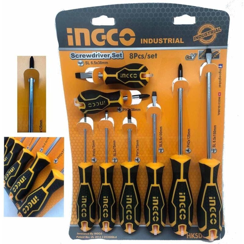 Set Di Cacciavi Con Punta Magnetica Da 6/8/10 Pezzi, Phillips E Piatto, Impugnatura Professionale Con Cuscino | Set Di Utensili Manuali - Foto 4