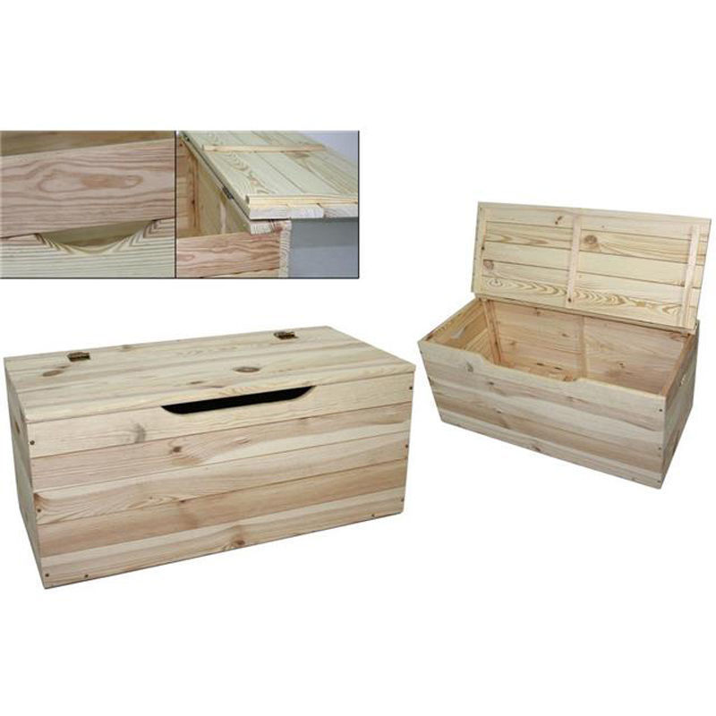 Prodotto: 416920 - BAULE CASSAPANCA IN LEGNO 73X35XH33 - NO BRAND (FAI DA  TE-TAVOLE-LISTELLI-MENSOLE-Perline-Bauli - Cavalletti)BAULE CASSAPANCA IN  LEGNO 73X35XH33