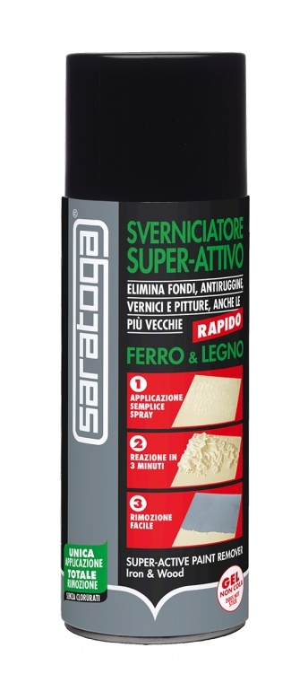 SARATOGA - Sverniciatore Super-Attivo SPRAY 400ML - per legno e ferro -  rapido