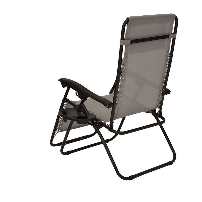 Sedia a sdraio con cuscino Zero Gravity poltrona reclinabile in acciaio  da esterno