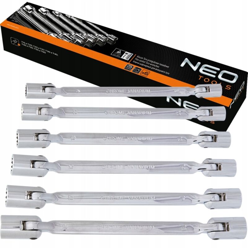 Set Chiavi A Bussola 9 Pezzi, 10-22 Mm, In Acciaio Al Cromo Vanadio Per Tubi Diesel, ABS E Sensori Cablati