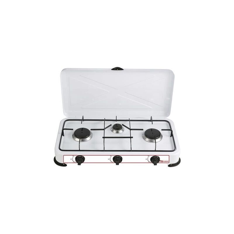 Parker Fornello 4 Fuochi A Gas Gpl Grigio Grafite Con Piano Acciaio