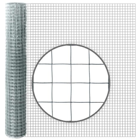 Rete Zincata 10MT - maglia 12x12mm - H100 - IN ROTOLO