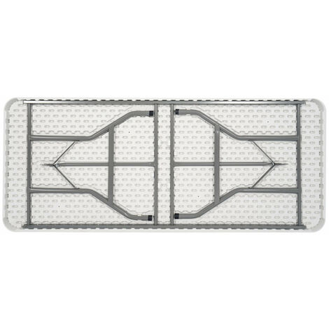 XONE Tavolo Pieghevole 180x75cm Legno Effetto - Tavolo Giardino Con Piano Resina E Struttura Metallo - Foto 13