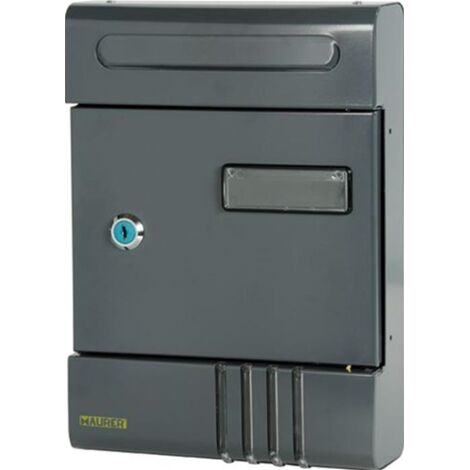 93954- CASSETTA POSTALE IN ACCIAIO GRIGIO ANTRACITE PER ESTERNO 20x7x29 cm "NOTES ANTRACITE" MAURER (1/2)
