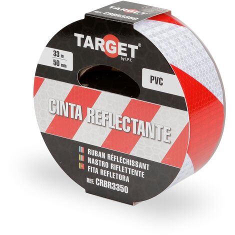 NASTRO ADESIVO RIFLETTENTE PRISMATICO 33 MT X 50 MM -- CATARIFRANGENTE-CRBR3350