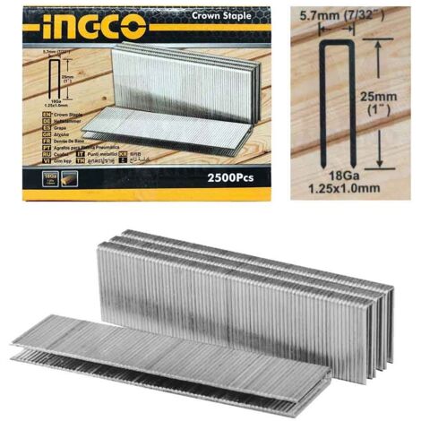 Graffette per graffettatrice Ingco ACN50401 - 25mm