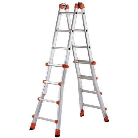 SCALA TELESCOPICA 4+5 KG150 - IN ALLUMINIO 9+9 - max 520 cm - Made in Italy GIERRE