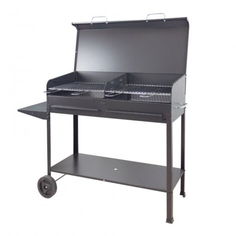 Barbecue artigianale tipo pesante 100x40cm POLIFEMO - peso 32kg - con coperchio Artigianferro made in Italy