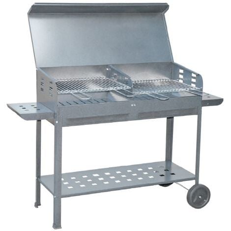 Barbecue artigianale tipo pesante 100x40cm POLIFEMO - peso 32kg - con coperchio Artigianferro made in Italy