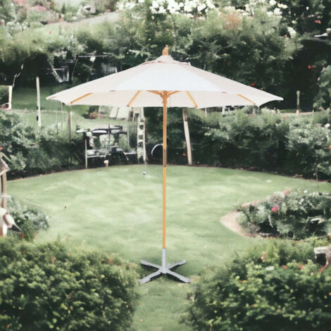Ombrellone legno tondo d.300 cm palo d.40 mm arredo giardino (1/3)