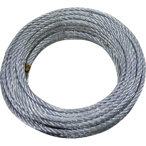 FUNE CAVO ACCIAIO 2 MM --10 MT-- 250 KG CARICO ROTTURA ZINCATA