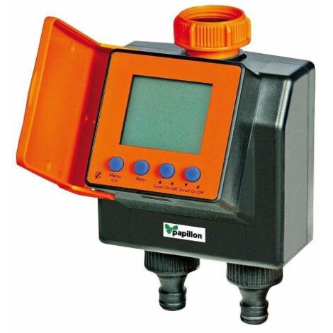 PROGRAMMATORE BIZONA IRRIGAZIONE DIGITALE CON VALVOLA SOLENOIDE PAPILLON