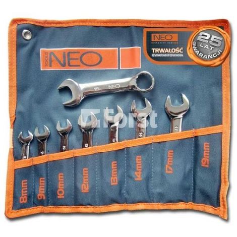 SET CHIAVI NANE COMBINATE - 8pz - 8-19mm - PROFESSIONALI NEO TOOLS