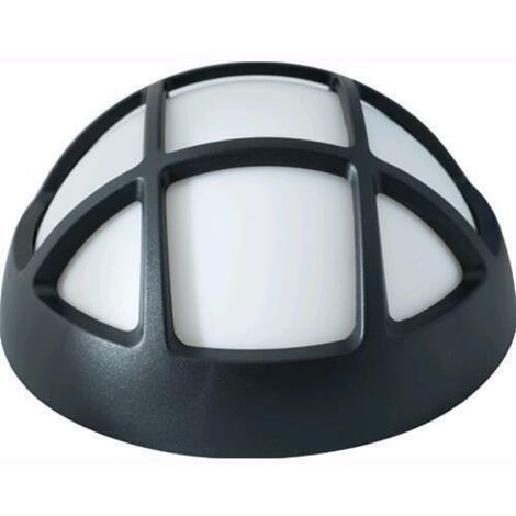 98311 - PLAFONIERA LED INCLUSO TONDA GRIGLIA NERA LAMPADA APPLIQUE FARETTO MAURER
