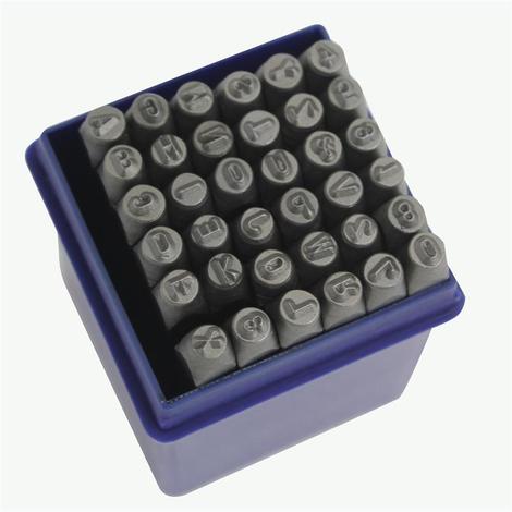 Set punzoni alfanumerici 36pz da 4mm - LETTERE E NUMERI