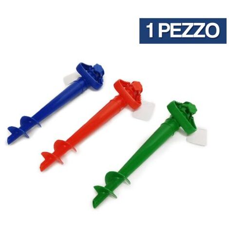 PICCHETTO SUPPORTO IN ABS BASE PER OMBRELLONE MARE SPIAGGIA CM 42 27590 (1/7)