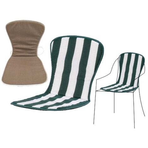 Cuscino per Sedie con Schienale Basso Verde/Bianco Action Monobasso (1/7)