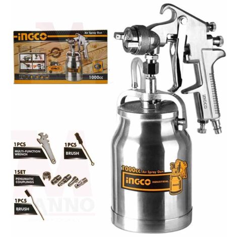 AEROGRAFO SERBATOIO INFERIORE 1,8MM 1000CC - IN ACCIAIO (1/4)