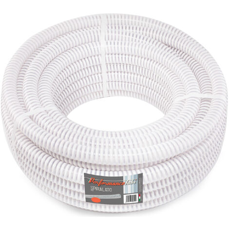 Tubo spiralato in PVC per uso alimentare 25MT - Diametro 50mm interno