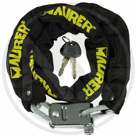 Lucchetto con Catena per Cicli Motocicli Scooter Misura 90 cm 6 mm Maurer