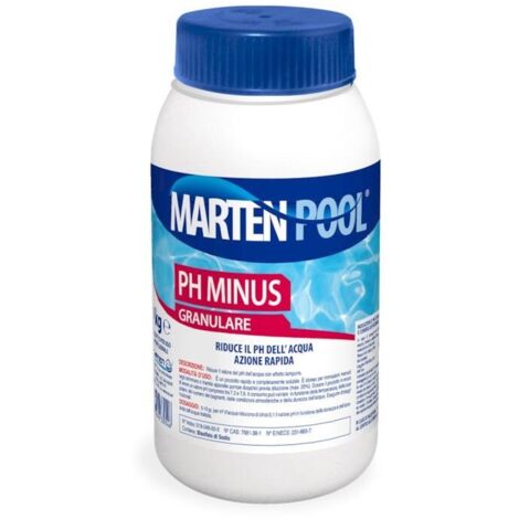 MARTEN CORRETTORE PH MENO - 10KG - GRANULARE RAPIDO SCIOGLIMENTO - PISCINE
