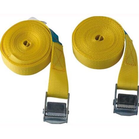 COPPIA CINGHIE DI ANCORAGGIO SEMPLICE CON MORSETTO 4,5mt - 250 KG. MAURER (1/2)