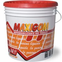 GUAINA LIQUIDA - 13lt - Bianca - IMPERMEABILIZZANTE PEDONABILE PER TERRAZZI - MAXIGOM