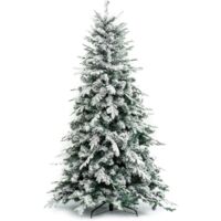 ALBERO DI NATALE 240cm INNEVATO ALASKA - reale SUPER FOLTO NATALIZIO VERDE NEVE