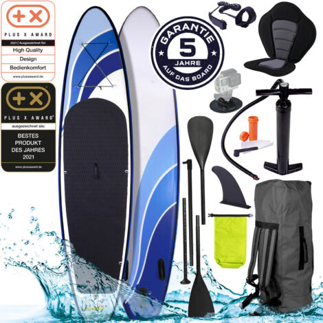Paddel 300x76x15cm 2.Wahl SUP Board Stand Up Paddle Surf-Board aufblasbar incl 