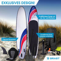 SUP Board Stand up Paddle Paddling Surfboard 3 Modelle 300-365cm aufblasbar Alu-Paddel Hochdruck-Pumpe Rucksack Kick-Pad bis 150KG gewebtes Drop Stitch