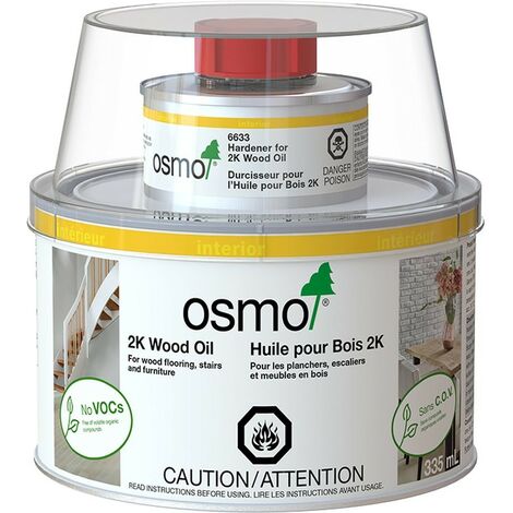 Huile pour bois 2K - OSMO Teinte: Blanc 6111 - Conditionnement: 0,375L (1/4)