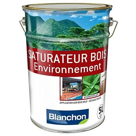 Blanchon – Saturateur bois clair 5L – Effet hydroperlant – Anti-UV – Application facile sans essuyage – Pour bois exotiques et thermochauffés