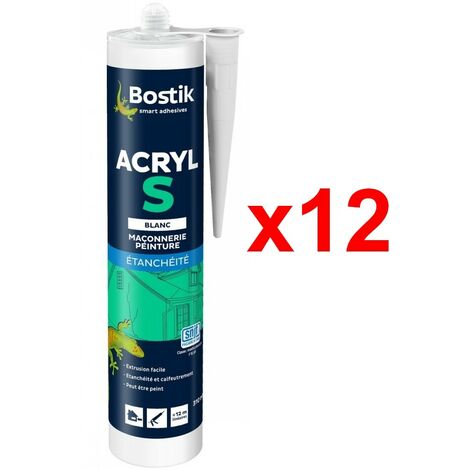 BOSTIK ACRYL S  Conditionnement: Pack de 12 Cartouches