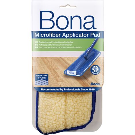 Pad applicateur pour polish parquet – Microfibres douces – Lavable jusqu'à 300 fois – Compatible balais Mop Bona (1/3)