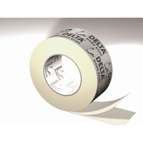 Doerken – Ruban adhésif Delta Mono Band 60mm x 25m – Colle acrylique pure pour pare-vapeur – Résistant de -40°C à +80°C – 2206139