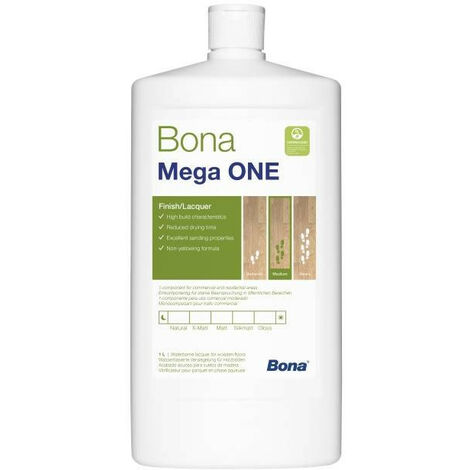 Vernis BONA MEGA ONE Conditionnement: 1 Litre - Finition: Satiné