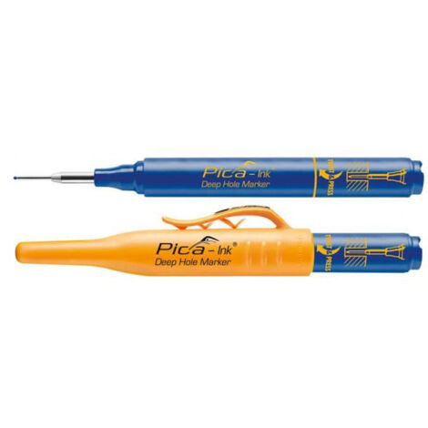 Marqueur PICA INK bleu pour surfaces sèches – Encre permanente à base d'alcool – Pointe télescopique ajustable – 15041