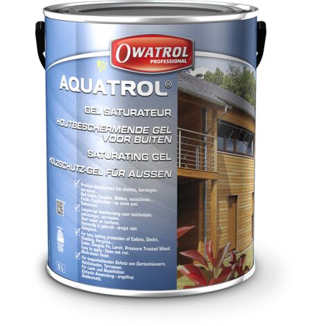 Saturateur Aquatrol Owatrol Pro 5 L – Finition mat – Rendement 10 à 15 m²/l – Protection bois extérieur contre intempéries (1/2)