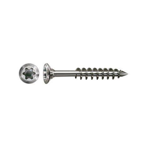 Vis agglo - Spax - Tête fraisée bombée - TX - Inox A2 - 4,5 x 40/25 mm - Boîte de 200