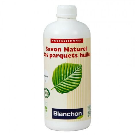 Blanchon – Savon naturel pour parquets huilés – Formule biosourcée 98% ingrédients naturels – Conditionnement 1 L – Rendement 500 m²/L