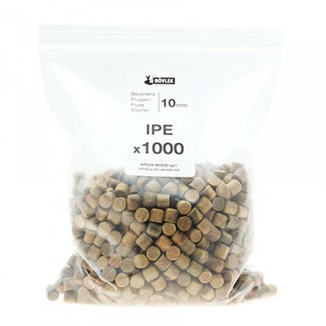 Bouchons en bois chêne 10 mm – Boîte de 100 pièces – Finition impeccable pour vis inox – Biseautés pour pose facile