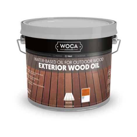 Huile pour bois extérieur 2,5 litres – Teinte Bangkirai – Protection UV pour terrasses et boiseries – Application facile sans coulures – Woca